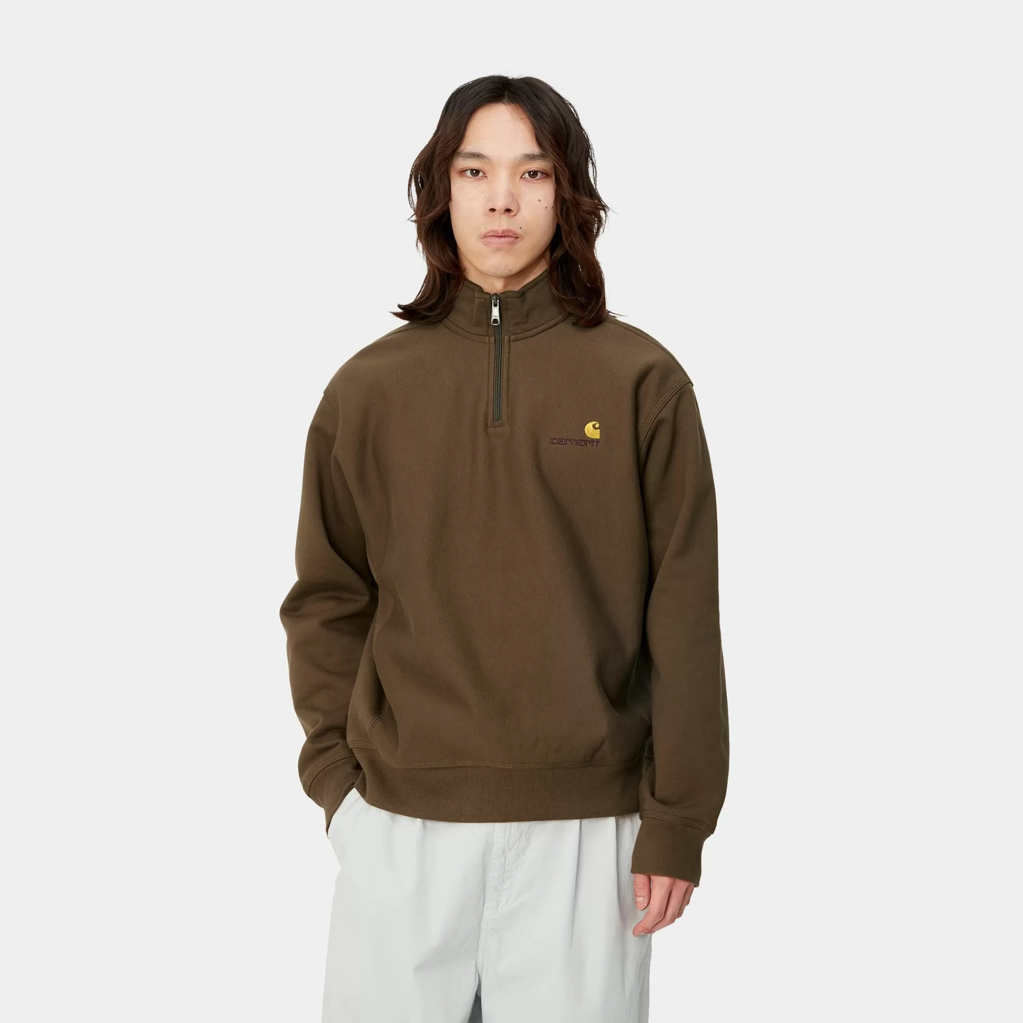 Carhartt WIP Sweats>Half Zip American Script Sweatshirt