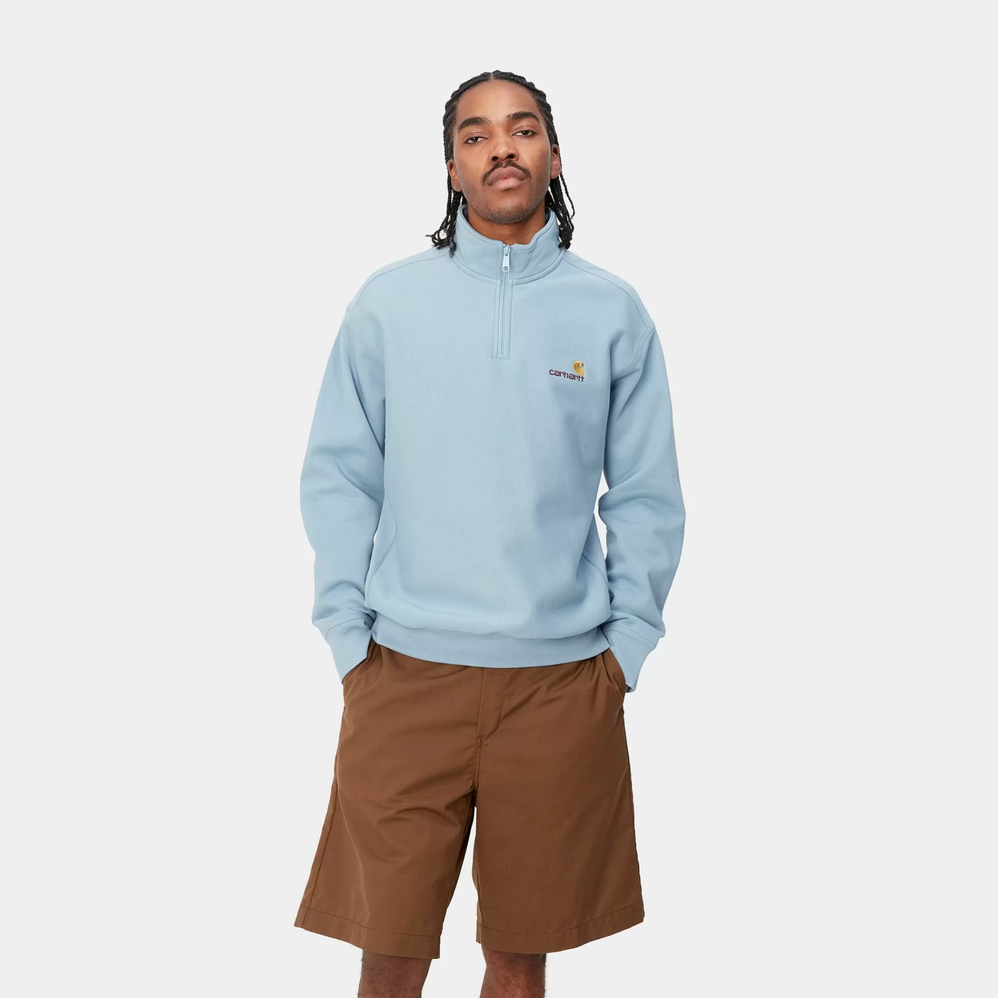 Carhartt WIP Sweats>Half Zip American Script Sweatshirt