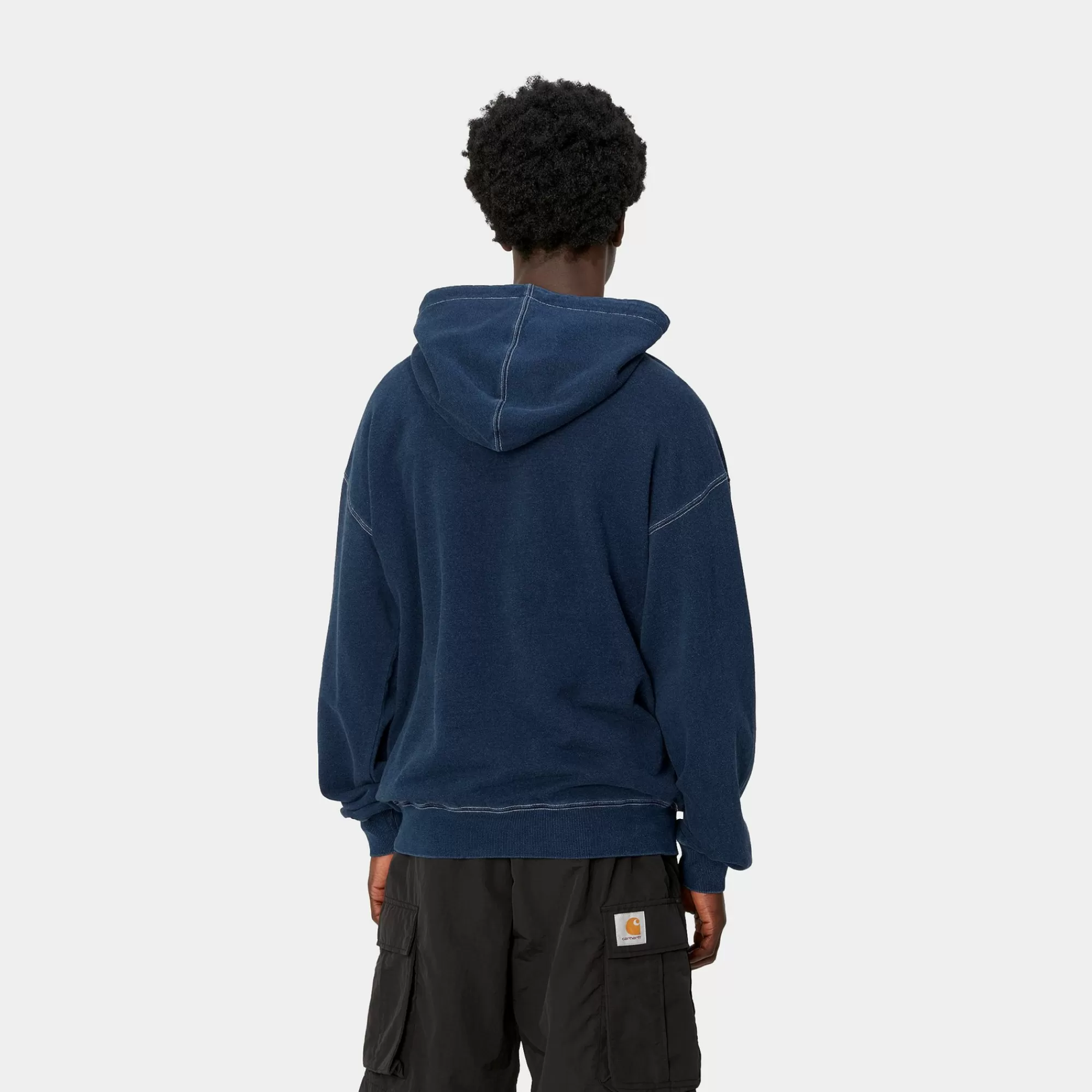 Carhartt WIP Sweats>Hooded Cobalt Sweatshirt