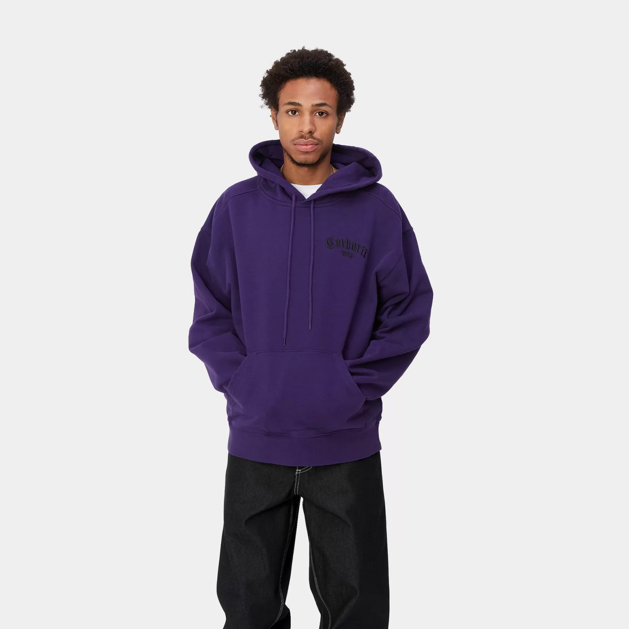 Carhartt WIP Sweats>Hooded Onyx Script Sweat