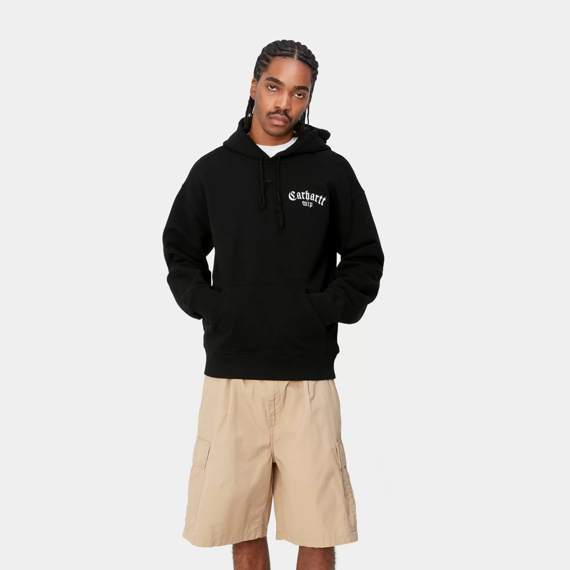 Carhartt WIP Sweats>Hooded Onyx Script Sweat