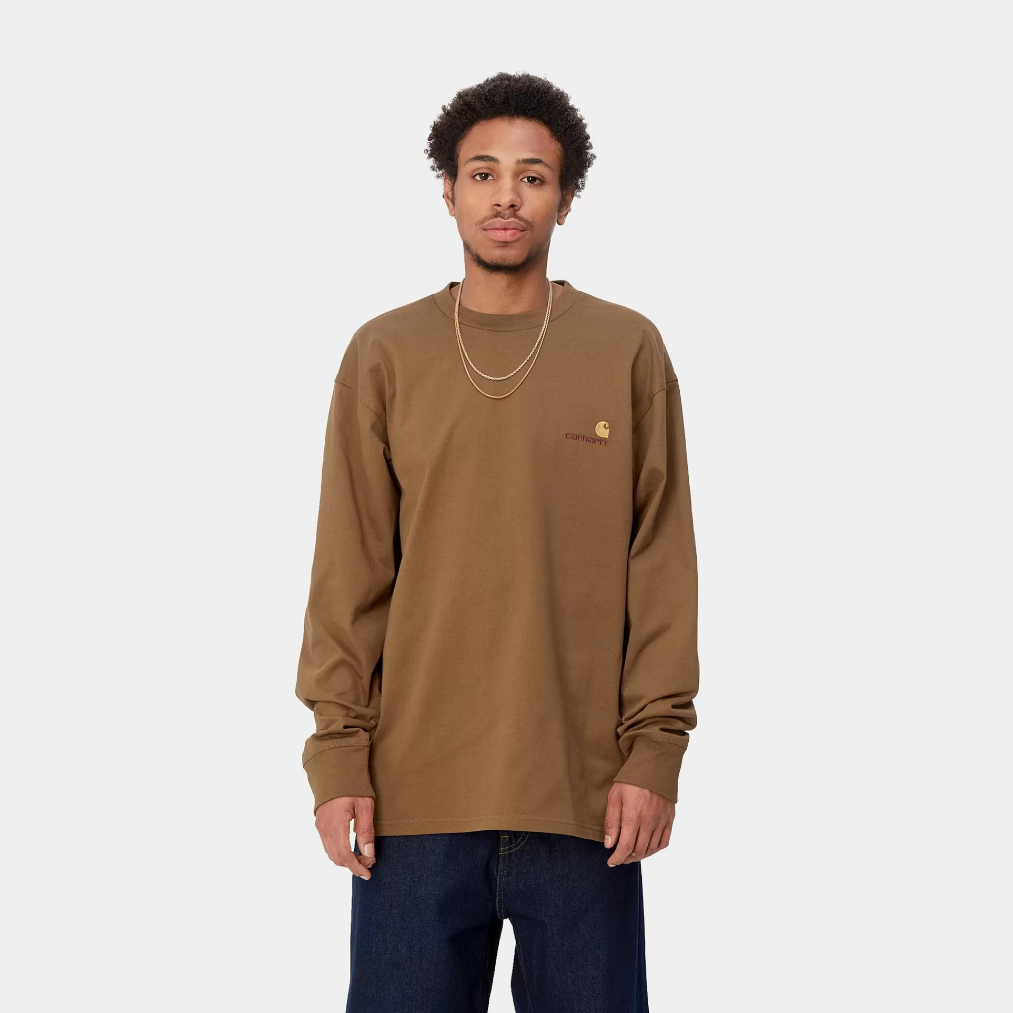 Carhartt WIP Core Products>L/S American Script T-Shirt