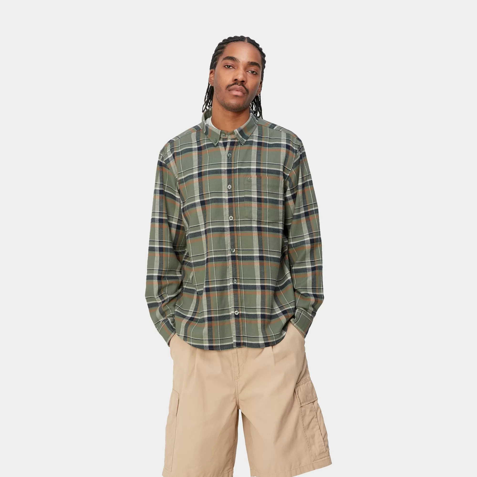 Carhartt WIP Shirts>L/S Swenson Shirt