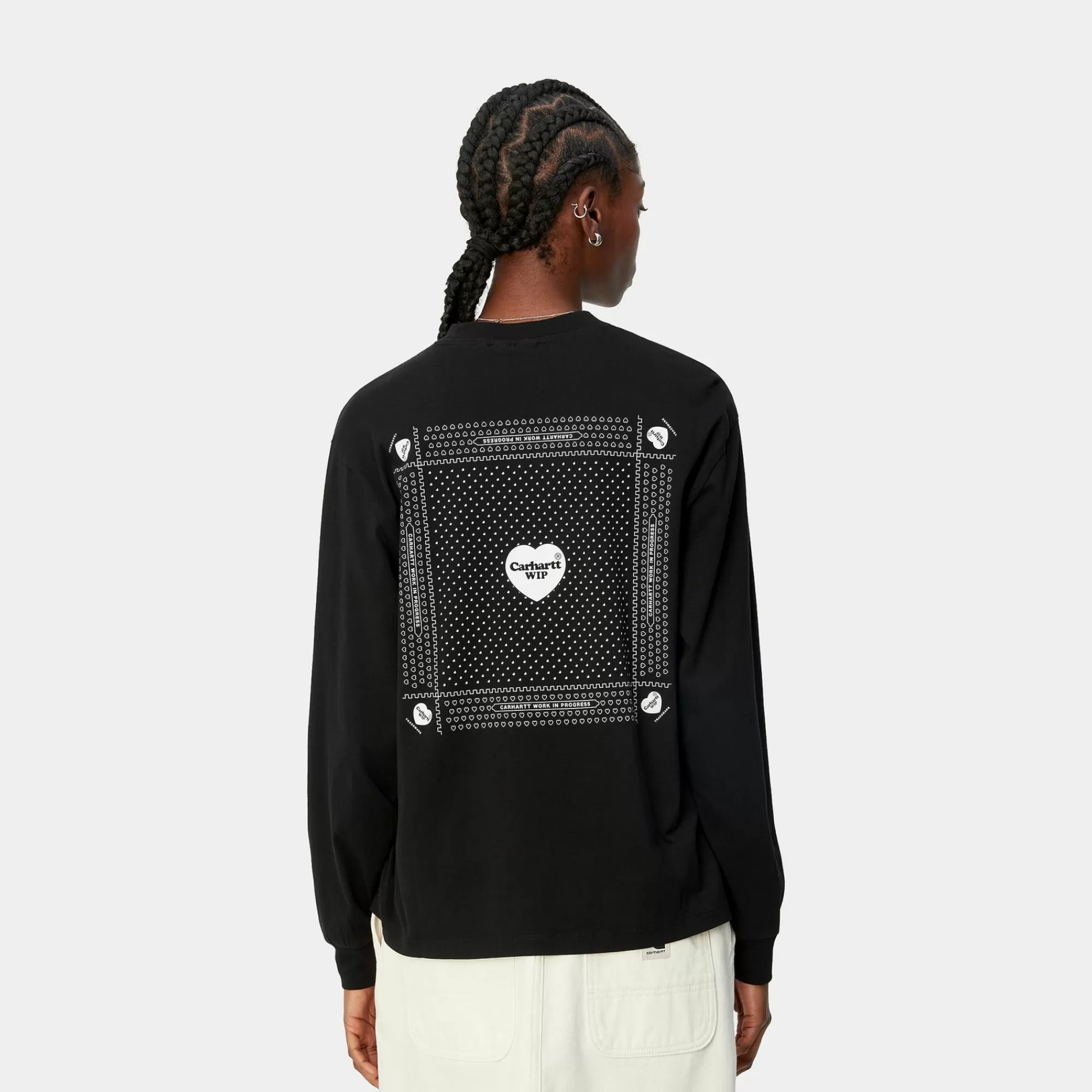 Carhartt WIP T-Shirts>W' L/S Heart Bandana T-Shirt